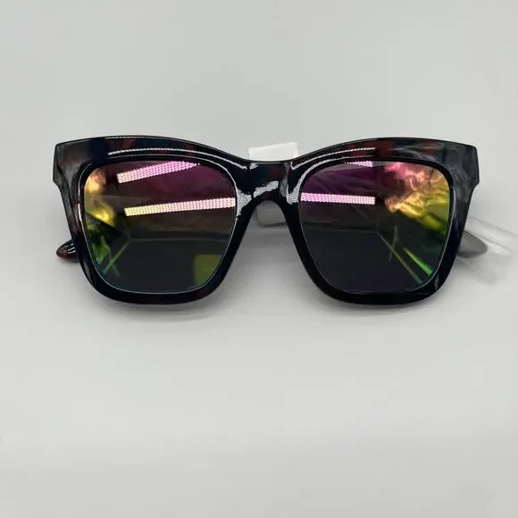 KURT GEIGER NWT Sunglasses, Cat Eye 53mm, Havana Crystal Purple Rainbow - Picture 13 of 15